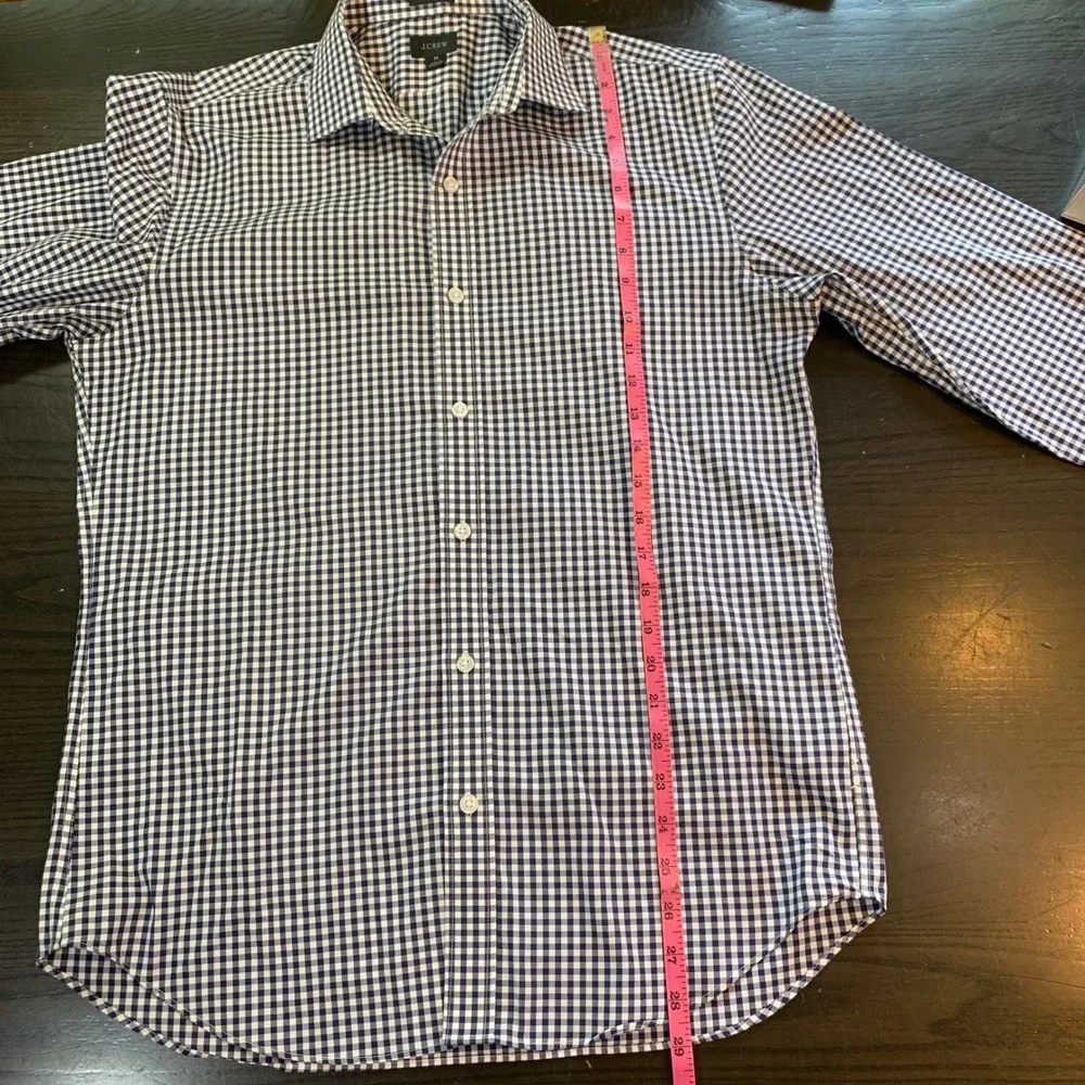 J. Crew Slim Fit Button Down Shirt Mens‎ Medium Gingham Check Long Sleeve Preppy